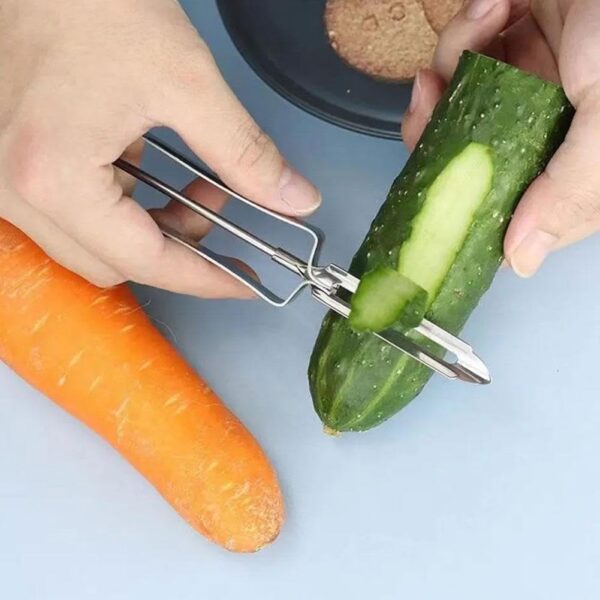 1Pc Stainless Steel Rotary Peeler Multi-function Peeling Knife,potato Carrot Hand Peeler Food Fruit Vegetable Cutter Kitchen Tools,vegetable Grater Melon Planer,Graters, Peelers and Slicers - Image 2